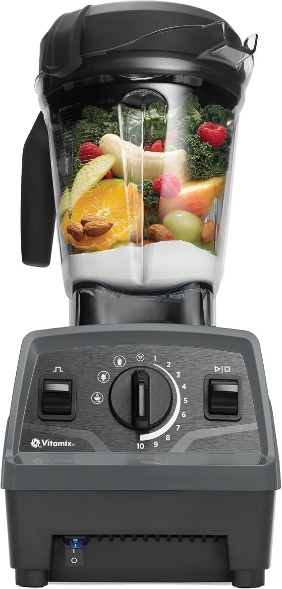 Vitamix Explorian with Programs Blender, Slate (Renewed Premium) | 3 Programs, 48 oz. Container, Professional-Grade for Smoothies, Soups, Pulse, Variable Speed, Self-Cleaning, Stainless Blades