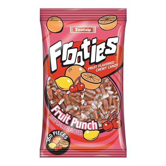 Tootsie Roll Red Frooties - 2 Pound Bag of Individually Wrapped Chewy Candy Gluten Free, Peanut Free Fruit Punch, 38.8 oz.