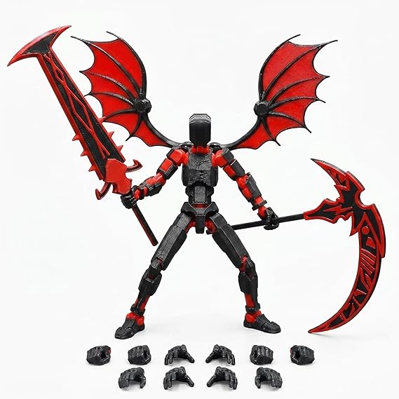 Copbopwn 3D Printed T13 Action Figures Titan 13 Action Figure Multi-Jointed Dummy 13 Movable Already Assembled Action Figure with Weapons for Collectible Easter Gifts for Enthusiasts Adults