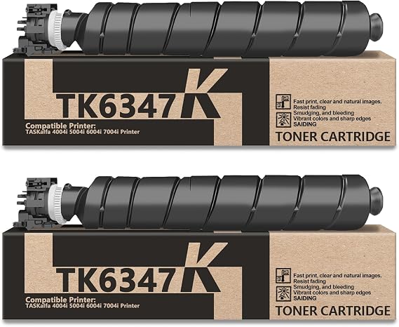 TK-6347 TK-6347K Black Toner Cartridge High Yield TASKalfa 4004i 5004i | TK-6347 Toner 1T02XF0US0 Kyocera TASKalfa 4004i 5004i 6004i 7004i Printer(2-Pack)