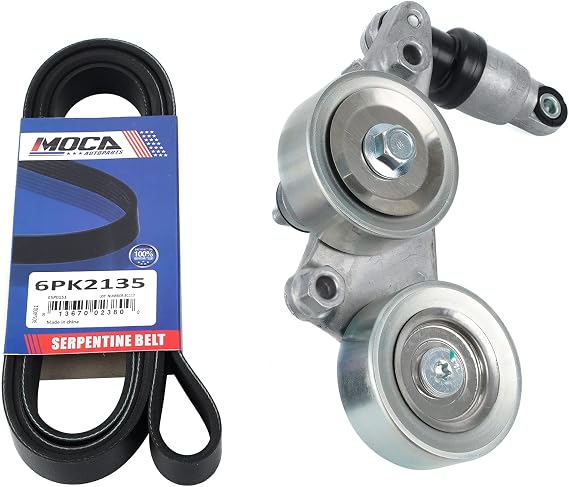 MPLUS Belt Tensioner & Serpentine fits For Honda 2006-2008 Pilot 3.5L, 2009 Pilot 3.5L, 2010-2011 Pilot 3.5L, 2008-2010 Accord 3.5L, 2005-2010 Odyssey 3.5L