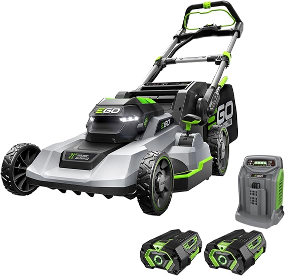 EGO Power+ Electric Lawn Mower, Self-Propelled Cordless with Touch Drive, Includes (2) 56V 4.0Ah Batteries and Rapid Charger LM2122SP-2