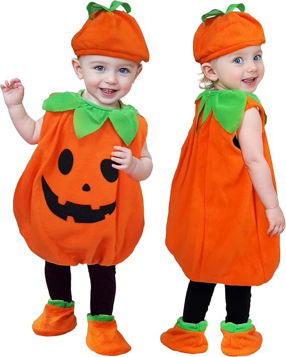 Halloween Pumpkin Costume for Baby Toddler Boys Party Cosplay Clothes
