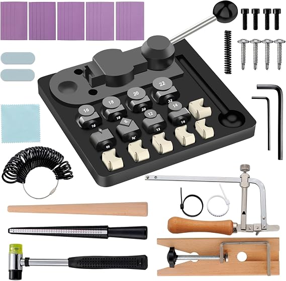 MAXMAN Ring Bender Tool Kit, Multi-Size Ring Maker Kit,Heavy Duty for Metal | Ring Bending Tool for Soft Metals, Kit for Jewelry & Spoon Rings, Beginner Friendly Ring Maker Machine,DIY & Professional Use