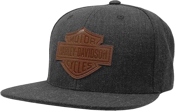 Harley-Davidson Men's Bar & Shield Patch Snapback Baseball Cap - Heather Gray