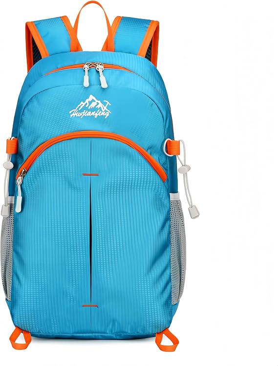 Foldable Backpack 20L, Ultra Lightweight Packable Travel Daypack for Men Women Hiking Camping, Water Resistant Rucksack Folds into Pocket for Outdoor Sports Travelling (Blue, 0.46lb)