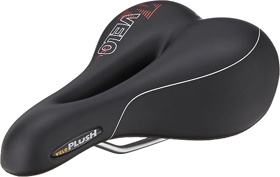 Velo Women's Plush Gel Bicycle Saddle (Black)
