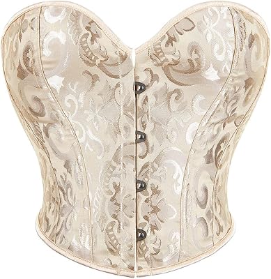 SHYMMUO Womens Bustier Corset Top Lace Up Overbust Waist Cincher Sexy Body Shapewear Boned Belt Lingerie