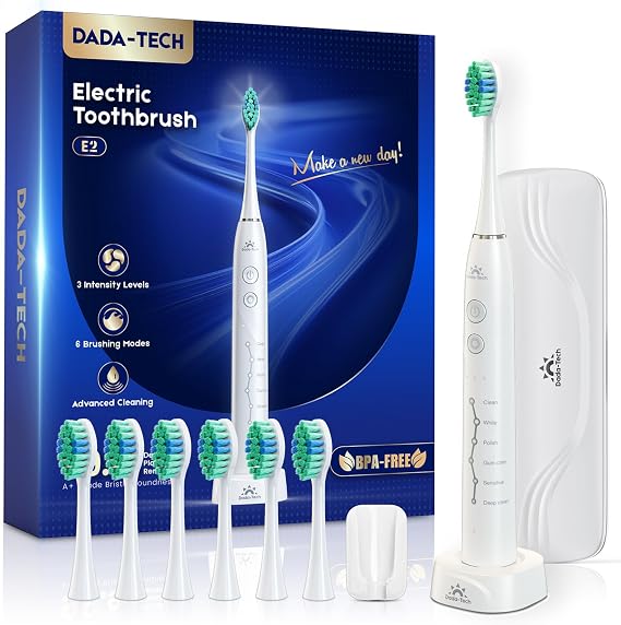 DADA-TECH Sonic Electric Toothbrush for Adults and Kids Ultrasonic