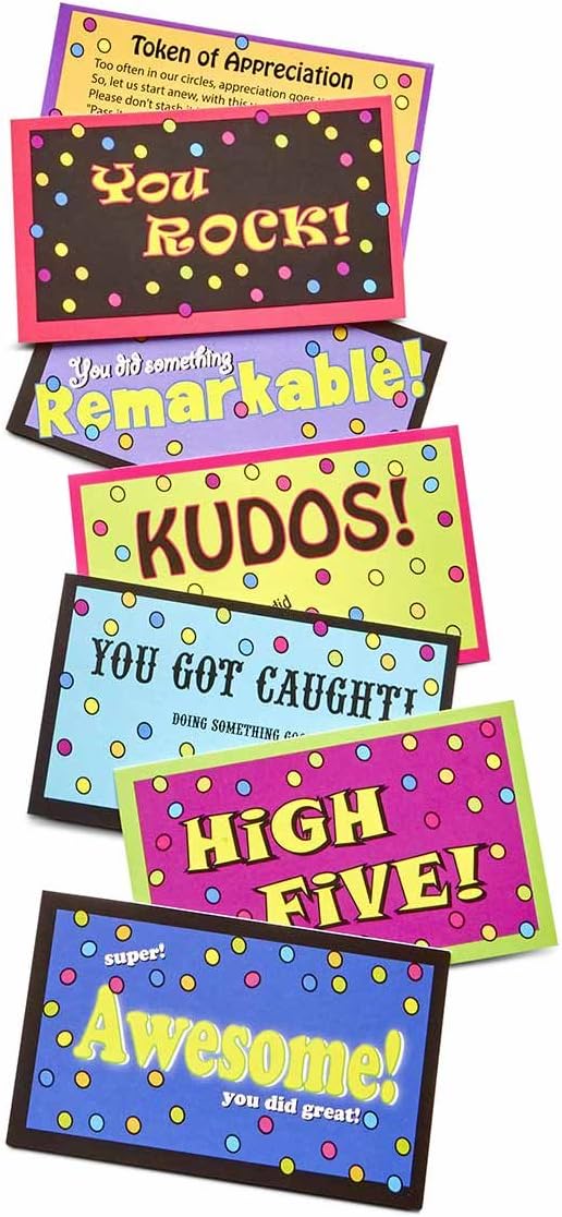 Trainers Warehouse Kudos Cards Set 70-Pack Motivational & Appreciation Cards for Spreading Positivity, Gratitude, and Encouragement | Great for Employees, Coworkers, Cashiers, Nurses and Other People You'd Love to Spread Positivity to