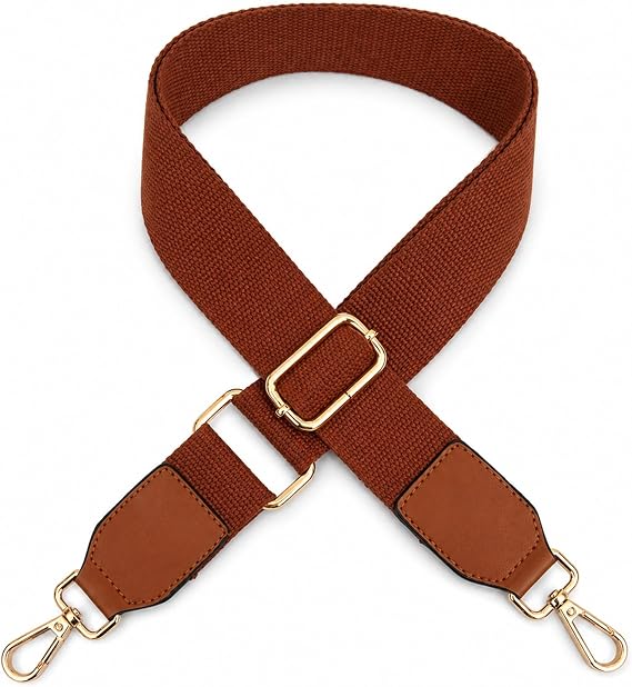 Women Wide Shoulder Bags Strap, Handbag Straps Crossbody, Adjustable Replacement Belt Bag Strap, Bag Straps for Crossbody Handbags, Changeable Long Strap For Crossbody Handbag(Leather-Brown)