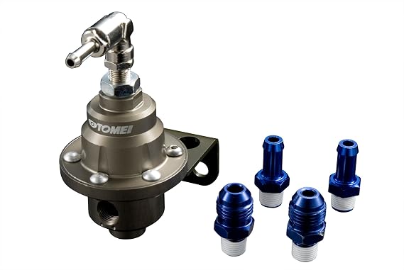 Tomei Fuel Pressure Regulator Type-S (Universal) - AN6 & #8 Fittings Included - Hard Anodized Adjustable Bypass Regulator. Not Compatible with E85 Ethanol Fuel.