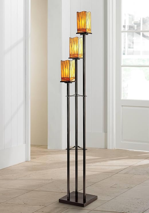 Sedona 72" Tall 3-Tier Floor Lamp with USB Dimmer Living Room