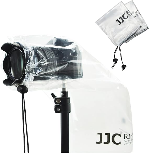 2Pack Camera Rain Cover Clear Waterproof Sleeve for Camera w Lens up to 11"