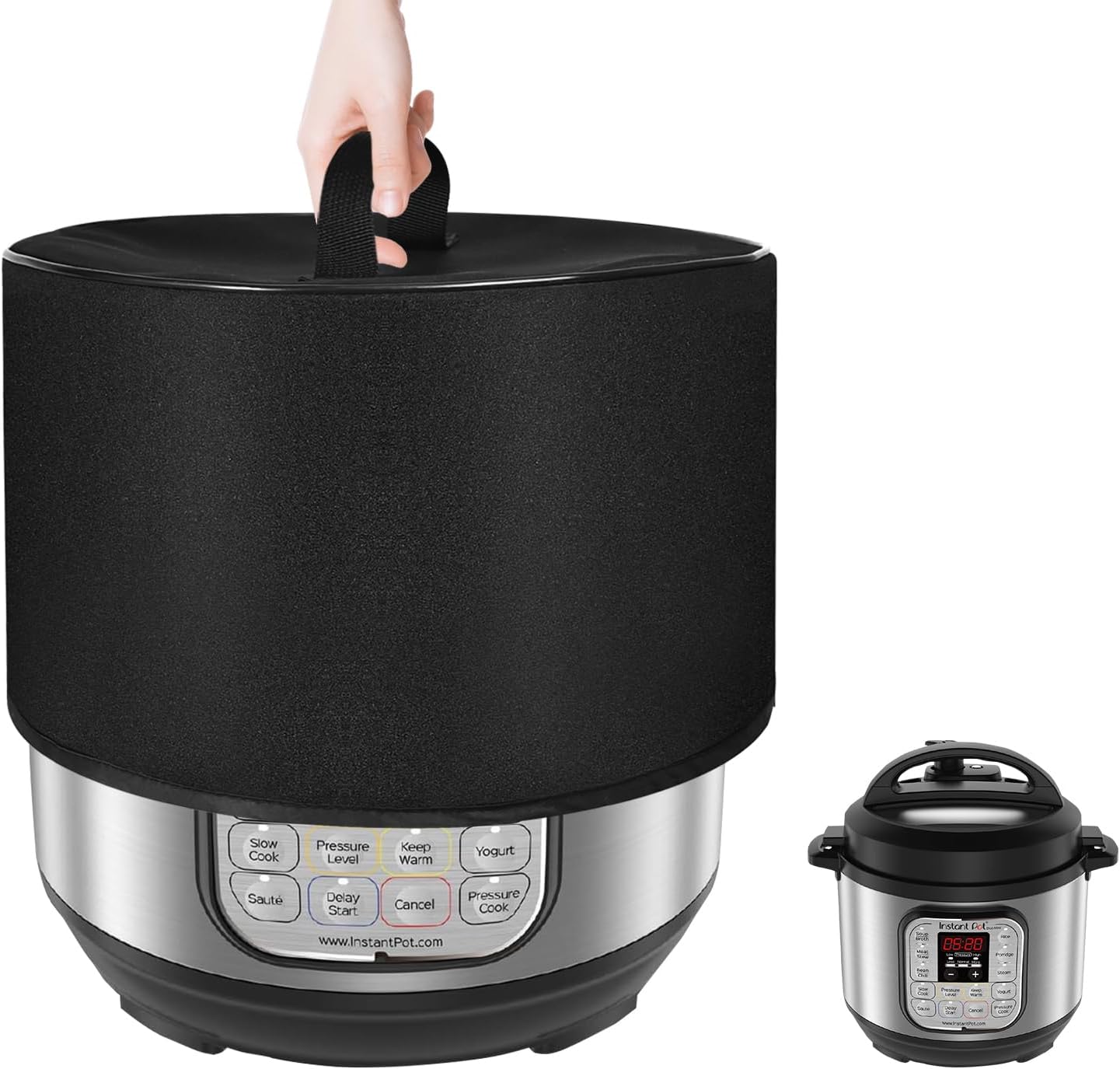 Electric Pressure Cooker Cover for Instant Pot Duo 7-in-1 Mini 3 Quart, Waterproof, Dustproof, Black Nylon