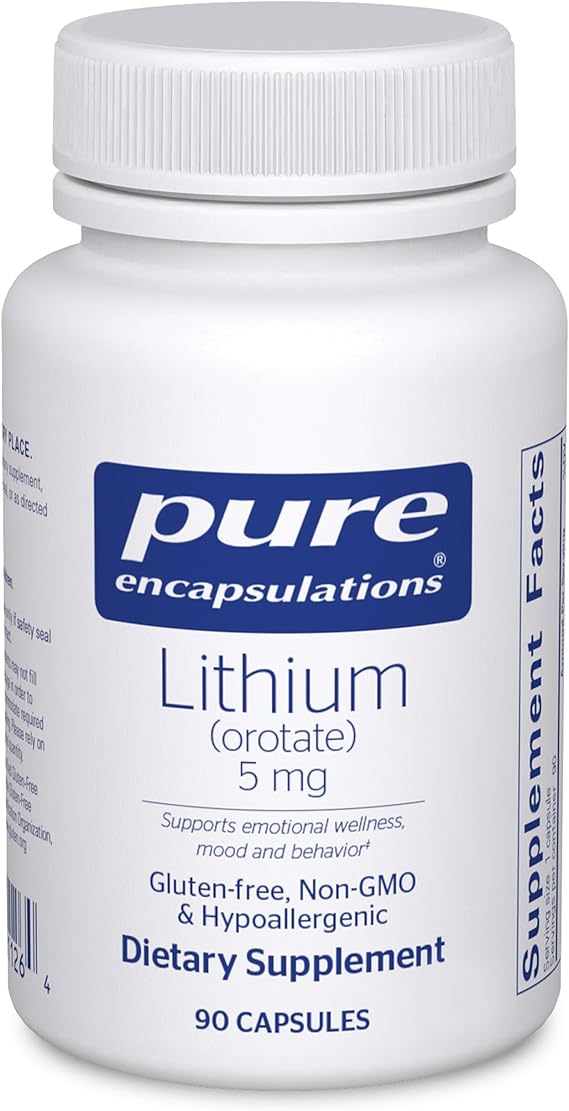 Pure Encapsulations Lithium Orotate 5 mg, 90 Capsules