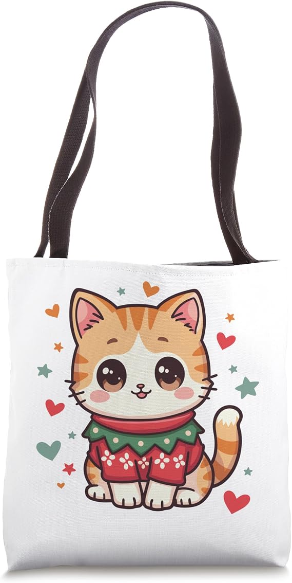 Christmas Cat Tote Bag