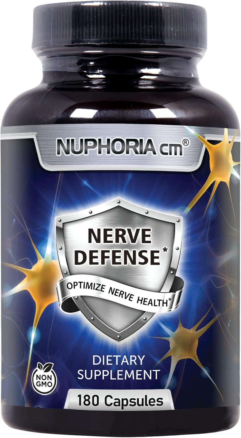 Nuphoria cm Nerve Defense - Nerve Support Formula with Acetyl L Carnitine &amp; L-Citrulline 180 Count