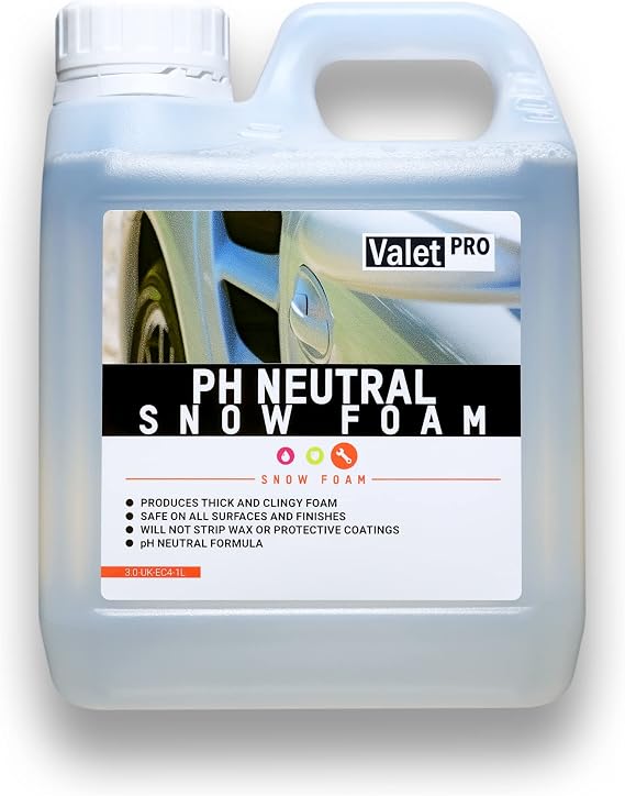 ValetPRO PH Neutral Snow Foam Shampoo 1 Litre - Thick Car Prewash Foam - Can be Used with Sprayer or Pressure Washer