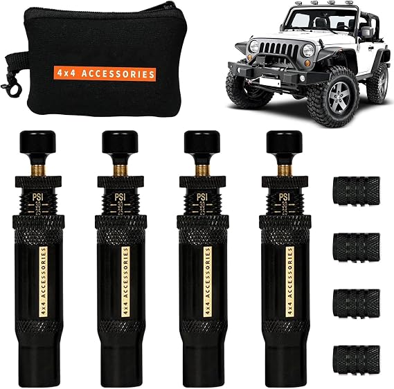 Rapid Tire Deflator, Adjustable Tyre Air Down Tool, Auto- 4x4 Spin- Tire Inflator Tool (10-30 PSI) Rapid For Truck, Pickup, Offroad