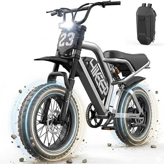 1500W Peak Fat Tire Electric Bike for Adults Teens
