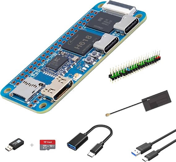 Banana Pi BPI-M4 Zero SBC - Compatible with Most RPI Zero W Accessories - Up to 4GB RAM 32GB EMMC (4GB RAM + 32GB EMMC WiFi 5,Basic Kit)