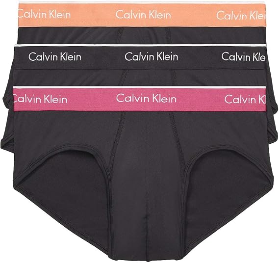 Calvin Klein Men`s Microfiber Hip Briefs 3 Pack