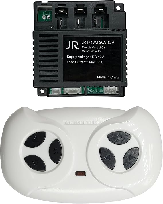 2.4G Bluetooth Remote Control and JR1746M-30A-12V Receiver Control Box Mother Board for Kids Ride On Car Powered Wheels Replacement Parts