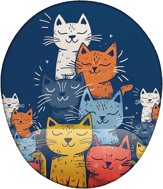 Colorful Cute Cats Mouse Pad