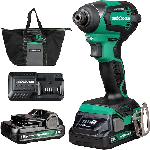 Metabo HPT 18V Cordless Brushless, Impact Driver Kit, WH18DEX