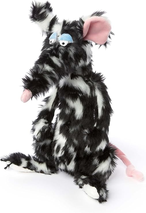Sigikid 39609 Schiggi Miggi BeastsTown Rat for Girls, Boys and Adults, Cuddly Toy, Recommended from 3 Years, Black/White/Rat | Unusual design, detailed, adorable - a real friend for life