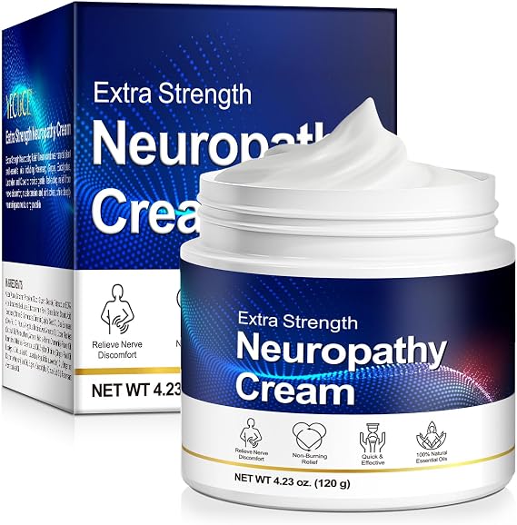 Neuropathy Cream for Feet, Legs & Hands – Lightweight, Plant-Based Formula with Cooling Comfort, 120g 1Pack