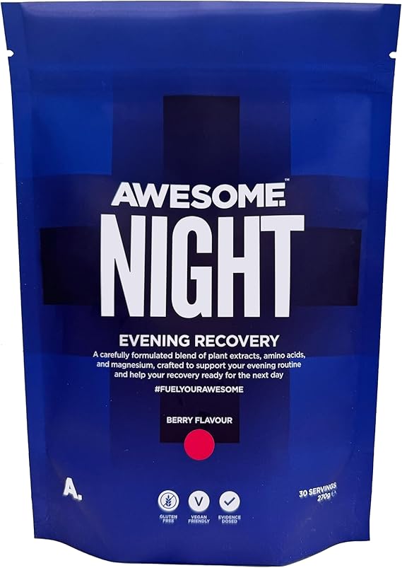 Awesome Supplements - Sleep Supplement - Night Recovery Berry Flavor, 270g