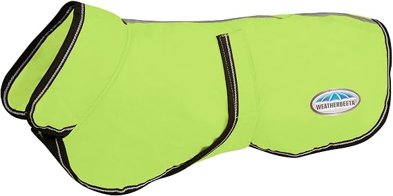 WeatherBeeta ComFiTec Reflective Parka 300D Deluxe Dog Coat, Yellow, 26"