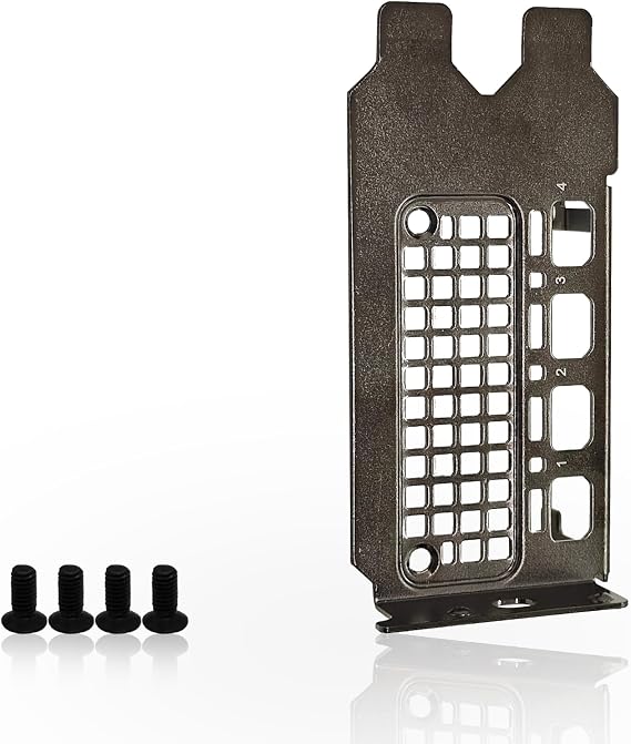 Short Low Profile Bracket Compatible with Nvidia Quadro RTX A2000 with 4 Screws