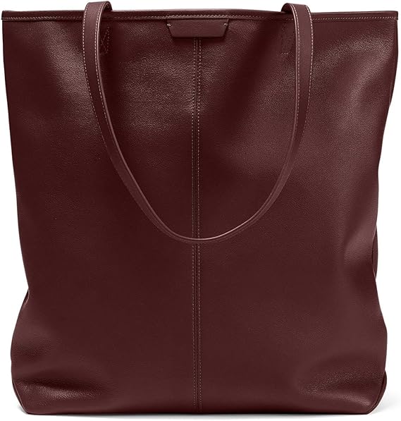 Leather Tote Bag Classic Everyday Carryall with Spacious Interior, Sturdy Handles & Timeless Style for Work or Travel