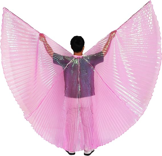 LED Isis Belly Dance Wing, Elegant Big Angel Wing Butterfly Wing Child Performance Clothing for Carnival Christmas