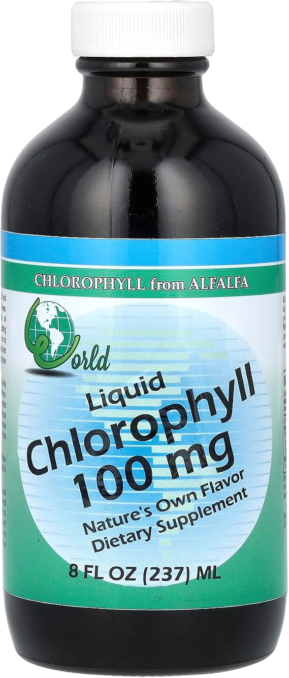 World Organic - Chlorophyll Liquid 100mg, 8 oz liquid