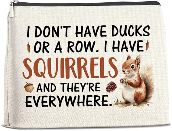 Funny Squirrels Gifts Makeup Bag for Women Coworker