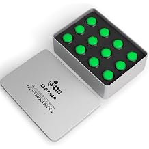 qanba Gravity KS Mechanical Shaft Silent Push Button 24mm Snap-in Boxed Clear Green Black E09 12pcs 1.32x1.32x1.38 inches