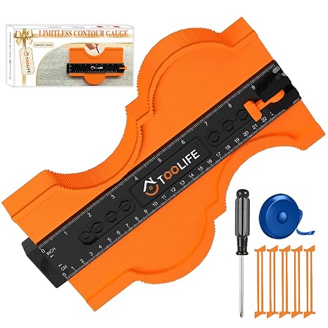 TOOLIFE 10 Inch Contour Gauge Profile Tool with Unlimited Connection