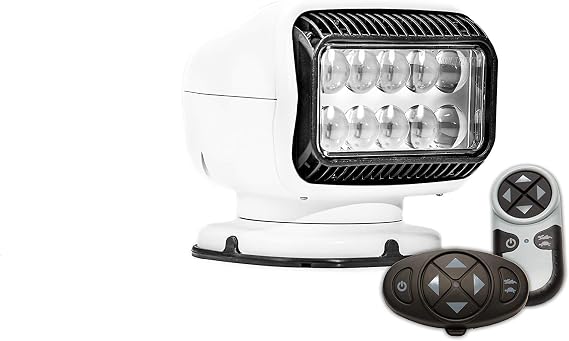 Golight | GT Series Model 20074GT LED Spotlight, Permanent Mount, Dual Wireless Remotes, White