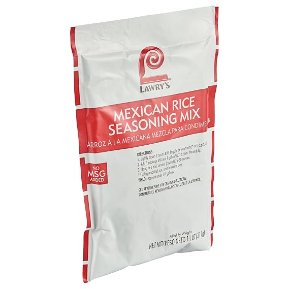 Lawry's Mexican Rice Seasoning Mix, 11 oz - One 11 Ounce Bag of Rice Seasoning Mix for a Subtle Spicy Flavor, Perfect for Seasoning Rice, Meat, Vegetables and Mexican Dishes