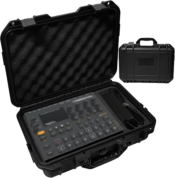 Hard Case for Elektron Digitakt II/Digitone II/Syntakt 12/ Analog Heat MKII Hard Shell Carrying Storage Case Equipped with Comfort Handle with Customizable Foam