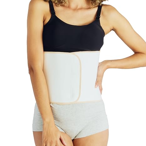 Belly Bandit Postpartum Belly Wrap with Bamboo Viscose | Soft Tummy Binder for Pregnancy Recovery, Waist and Core Compression, Natural, Small