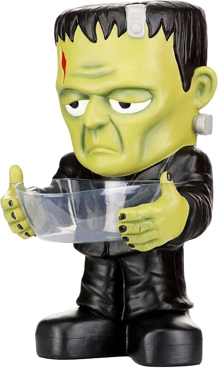 Fun Costumes Universal Monsters Frankenstein Candy Bowl Holder - Halloween Dish & Trick or Treat Holder