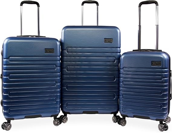Original Penguin 3 Piece Set Expandable Suitcase with Spinner Wheels