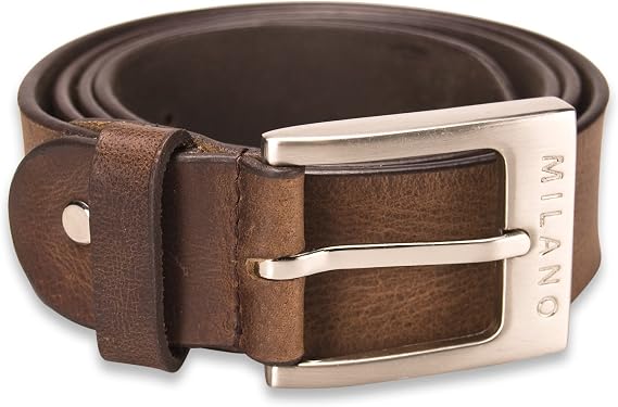 Milano Men's Full Grain Leather Belt 1.25" In Or Mid /, Mid