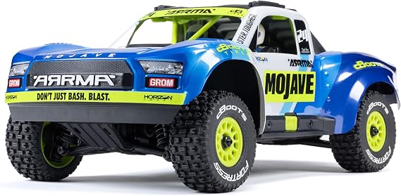ARRMA Mojave GROM 4x4 RC Desert Truck, RTR, Blue/White