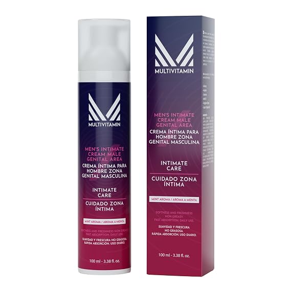 Men's Intimate Cream Natural Moisturizer for Genital Area Mint Scent Gentle Care Softness Non-Greasy Quick Absorption Daily Use 100ml